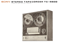Sony TC-560-D - Owners Manual